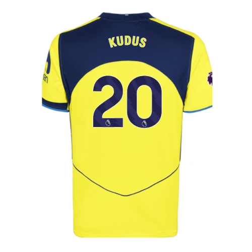Billige Fotballdrakt Tottenham Hotspur Mohammed Kudus #20 Replika Tredjedrakt 2025-26 Kortermet Billige Fotballdrakt Tottenham Hotspur Mohammed Kudus #20 Replika Tredjedrakt 2025-26 Kortermet